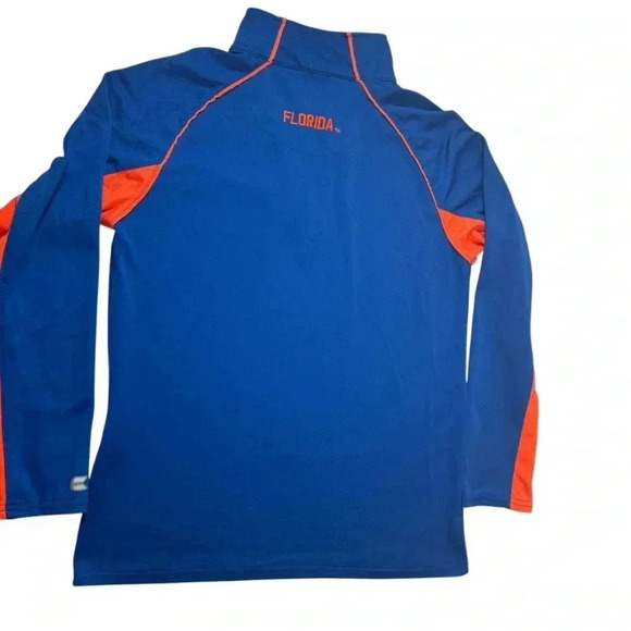 Florida Gators 1/4 Zip Shirt Adult M Blue Orange Long Sleeve Pullover Mens - Picture 10 of 12